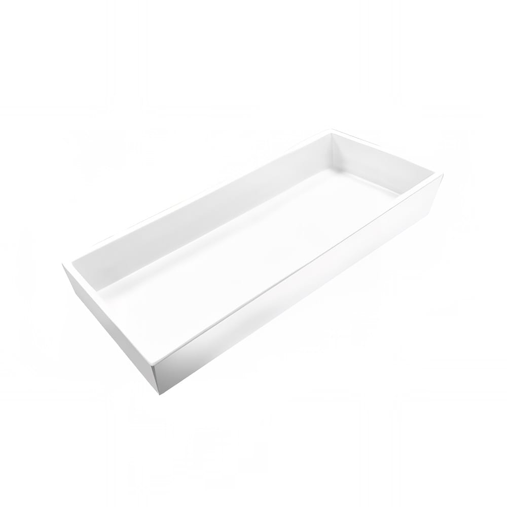 Elite Global Solutions Rectangular Modern European Food Pan - 15"L x 6"W x 2"H, Melamine, White (M6152-W)