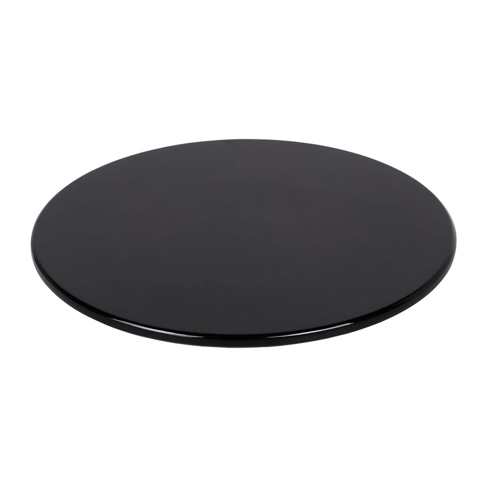Elite Global Solutions 7" Round Melamine Salad Plate, Black (M7PL-B)