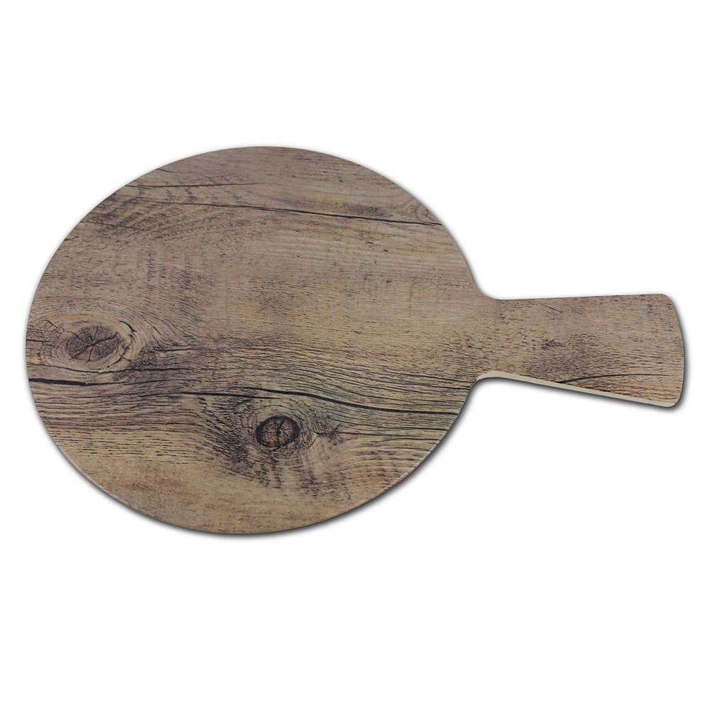 Elite Global Solutions 7" Round Fo Bwa Serving Board - Melamine, Faux Driftwood (M7RW-DW)