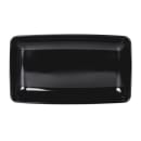Elite Global Solutions 14 1/2" x 8 1/2" Rectangular Pappasan Platter - Melamine, Black (M85145-B) thumbnail 2