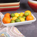 Elite Global Solutions 14 1/2" x 8 1/2" Rectangular Pappasan Platter - Melamine, Display White (M85145-NW) thumbnail 6