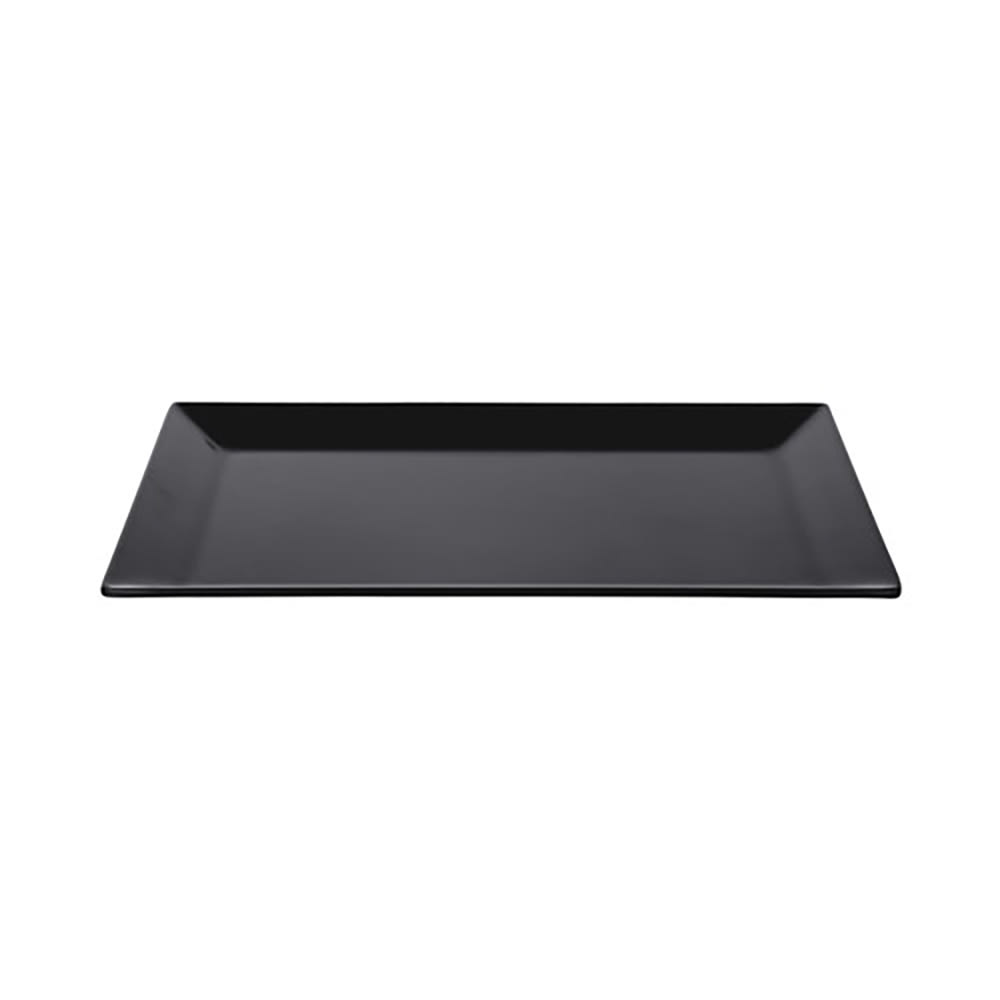 Elite Global Solutions 13 3/4" x 9" Rectangular Wave Platter - Melamine, Black (M914RC-B)