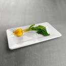 Elite Global Solutions 18" x 9" Rectangular Pebble Creek Tray - Melamine, White (M918RR-W) thumbnail 7