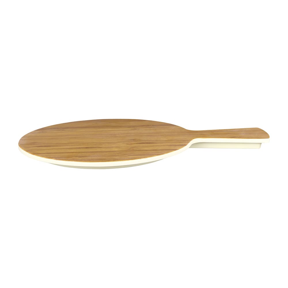 Elite Global Solutions 9" Round Fo Bwa Serving Board - Melamine, Faux Bamboo (M9RW-BB)