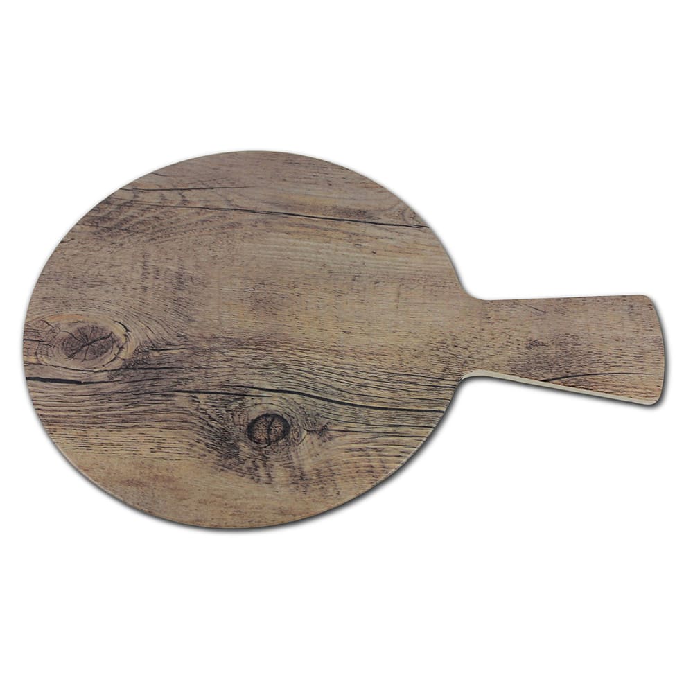 Elite Global Solutions 9" Round Fo Bwa Serving Board - Melamine, Faux Driftwood (M9RW-DW)