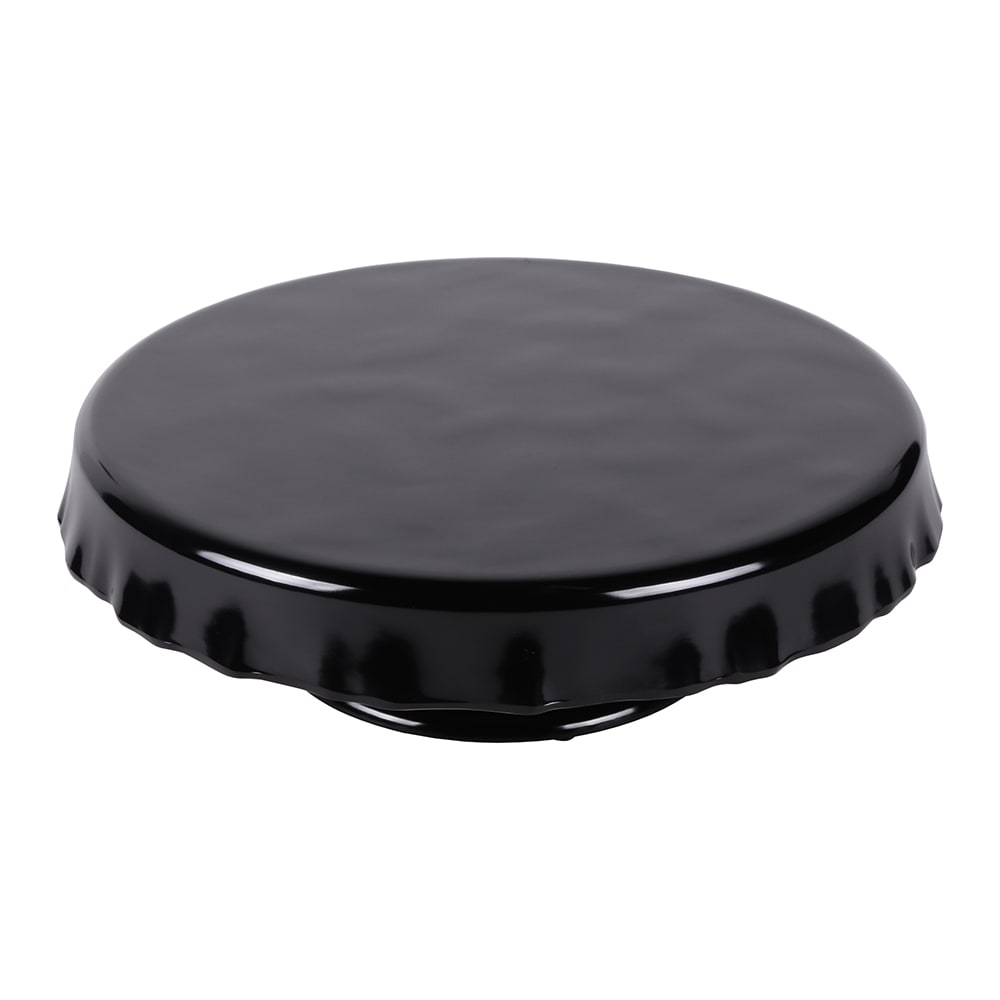 Elite Global Solutions 13" Round Pedestal Cake Stand - Melamine, Black (MCP13KT-B)