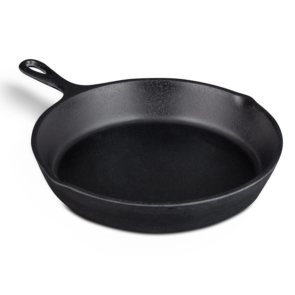Elite Global Solutions 10" Round Illogical Faux Cast Iron Fry Pan w/ Handle - Melamine, Black (MFP10-B)