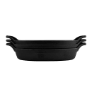 Elite Global Solutions 8 1/4" x 5 1/2" Oval Illogical Faux Cast Iron Serving Skillet - Melamine, Black (MFP85OV-B) thumbnail 6