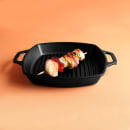 Elite Global Solutions 13" x 10 1/2" Square Faux Cast Iron Serving Skillet w/ Handles - Melamine, Black (MGP13-B) thumbnail 7