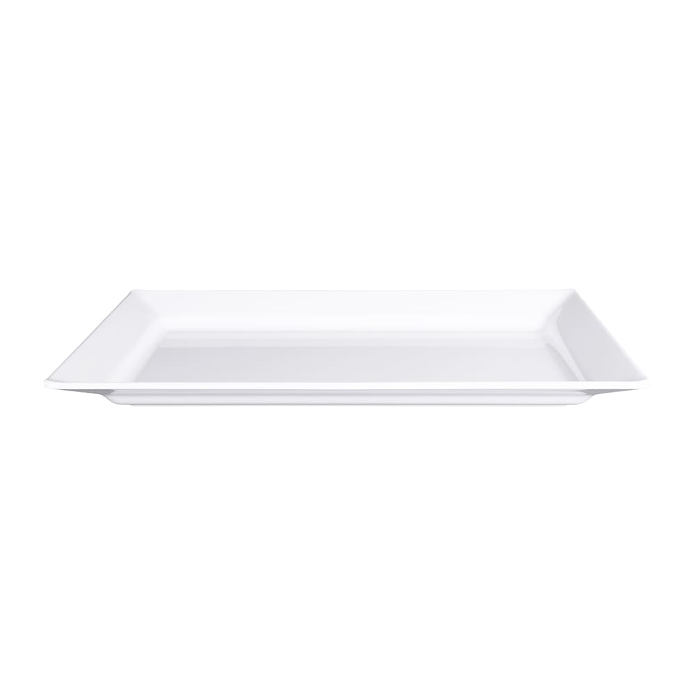 Elite Global Solutions 17 1/4" x 10 1/2" Rectangular Vogue Serving Platter - Melamine, White (Q2-V1710-W)
