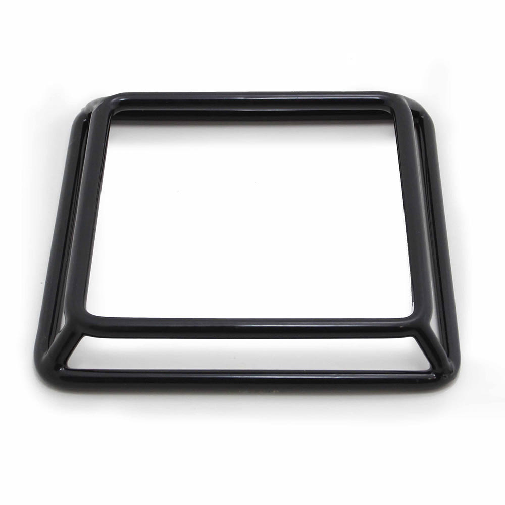 Elite Global Solutions Pedestal Display Riser - 7"L x 6"W x 1"H, Rubber Coated Steel, Black (SS761-RC)