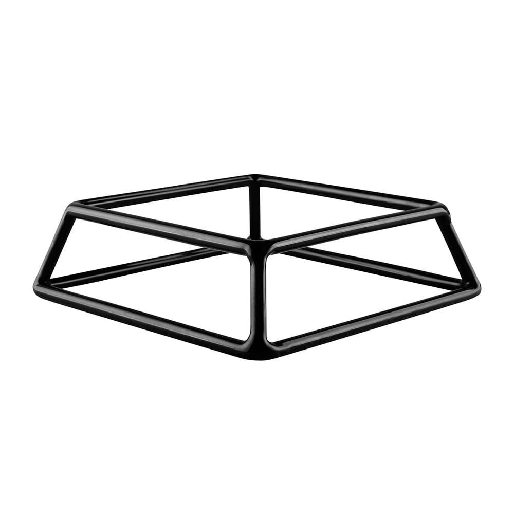 Elite Global Solutions Pedestal Display Riser - 7"L x 6"W x 2"H, Rubber Coated Steel, Black (SS762-RC)