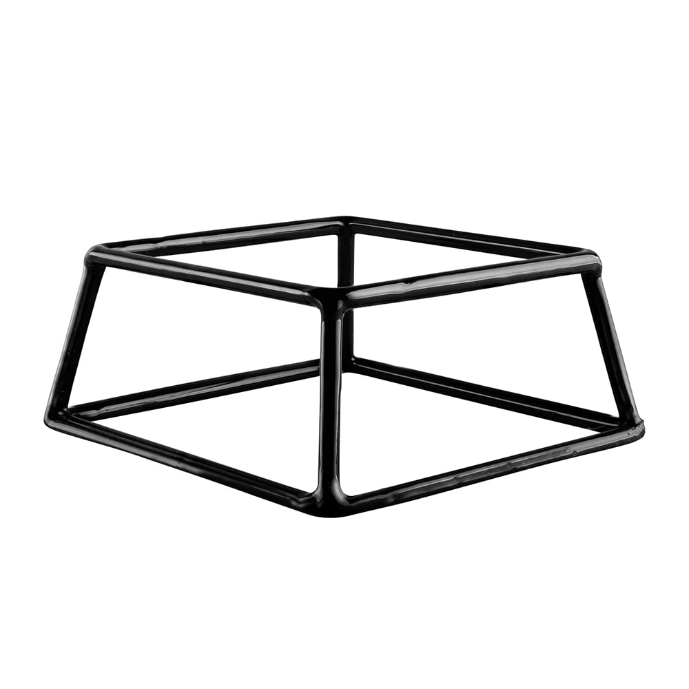 Elite Global Solutions Pedestal Display Riser - 7"L x 6"W x 3"H, Rubber Coated Steel, Black (SS763-RC)