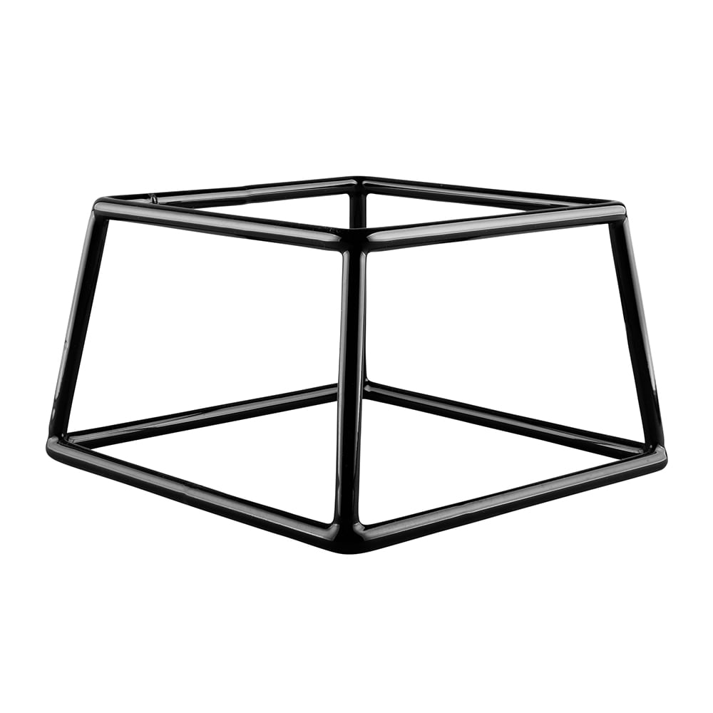 Elite Global Solutions Pedestal Display Riser - 7"L x 6"W x 4"H, Rubber Coated Steel, Black (SS764-RC)