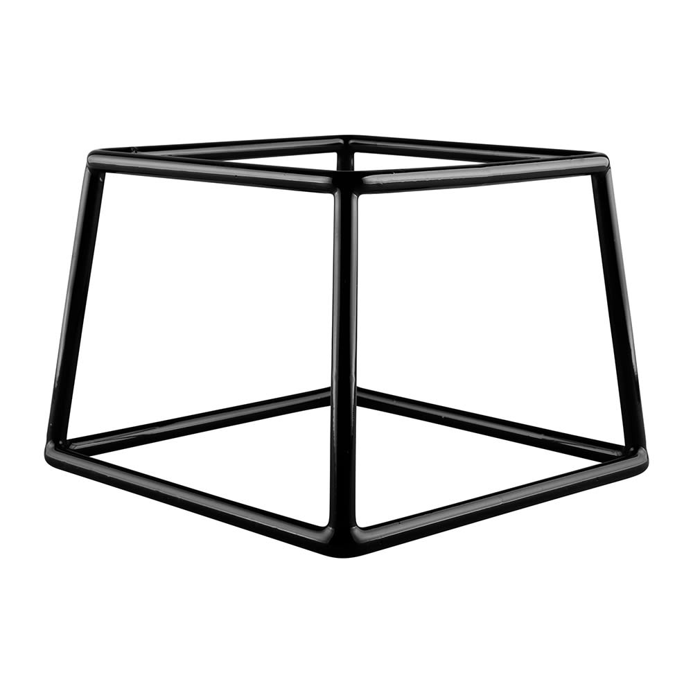 Elite Global Solutions Pedestal Display Riser - 7"L x 6"W x 5"H, Rubber Coated Steel, Black (SS765-RC)
