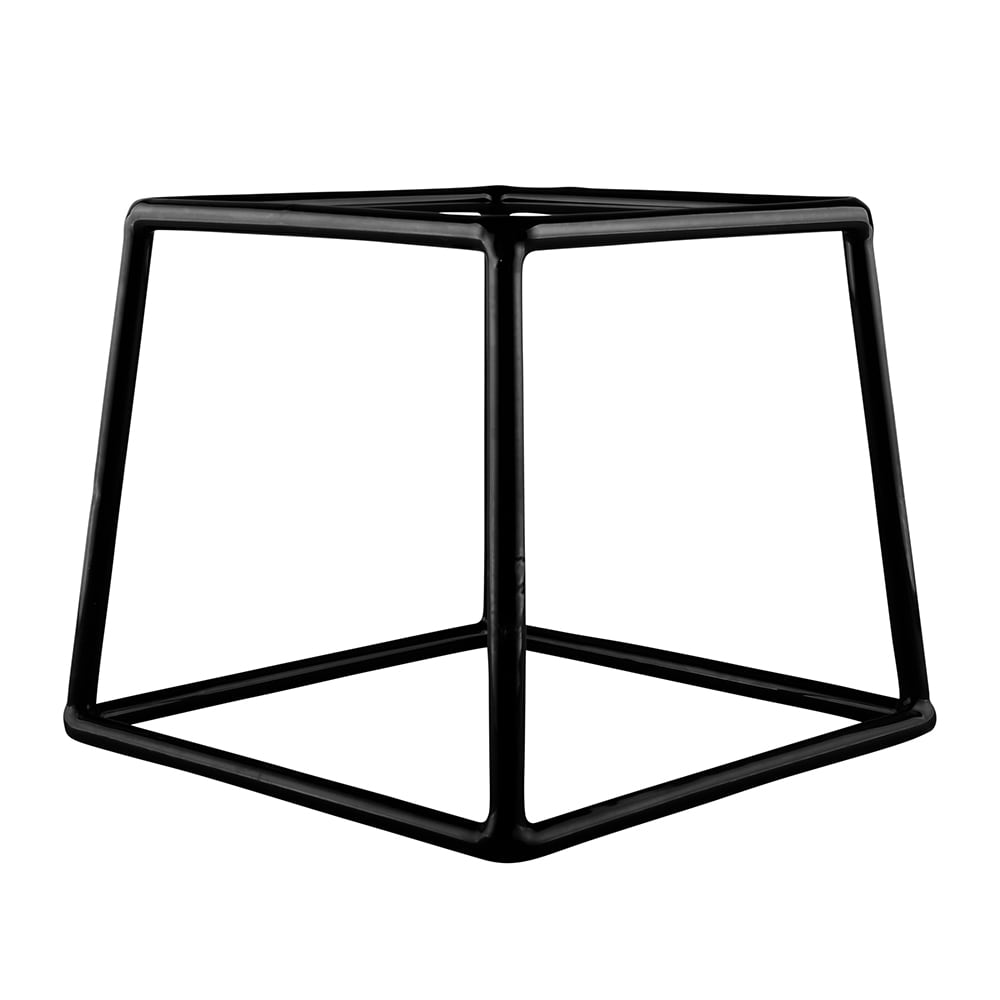 Elite Global Solutions Pedestal Display Riser - 7"L x 6"W x 6"H, Rubber Coated Steel, Black (SS766-RC)