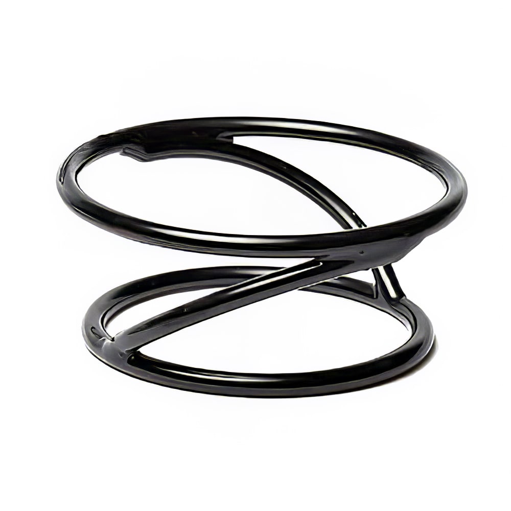 Elite Global Solutions 7" Round Reversible Display Stand - 3"H, Rubber Coated Steel, Black (SSDR3-RC)