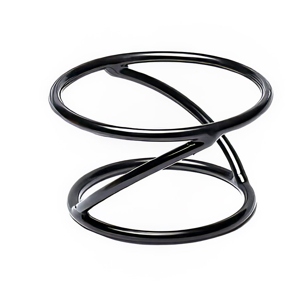 Elite Global Solutions 7" Round Reversible Display Stand - 4"H, Rubber Coated Steel, Black (SSDR4-RC)