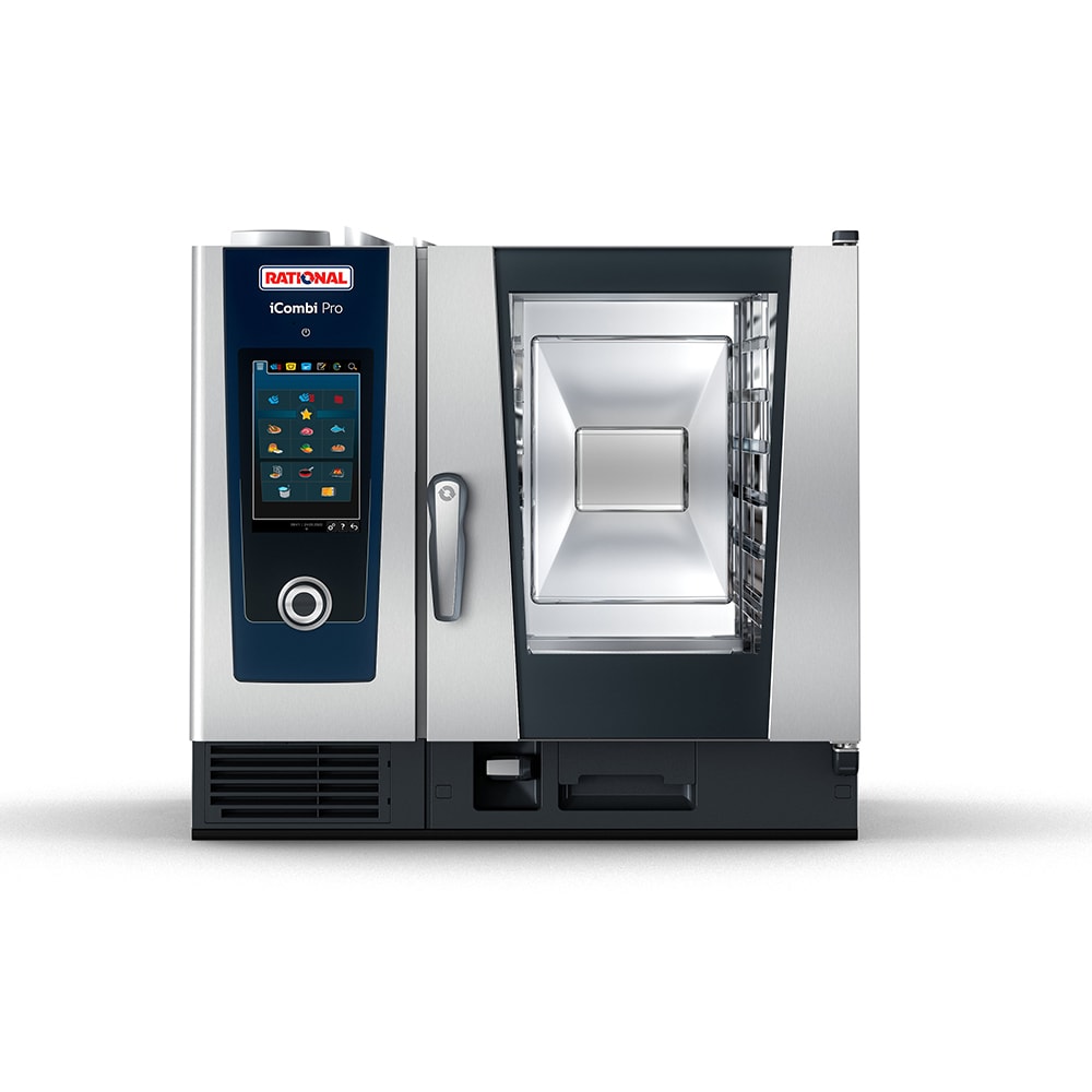 Rational ICP6-HALFNG120V1PH Half Size Combi Oven - Boiler Based, Natural Gas