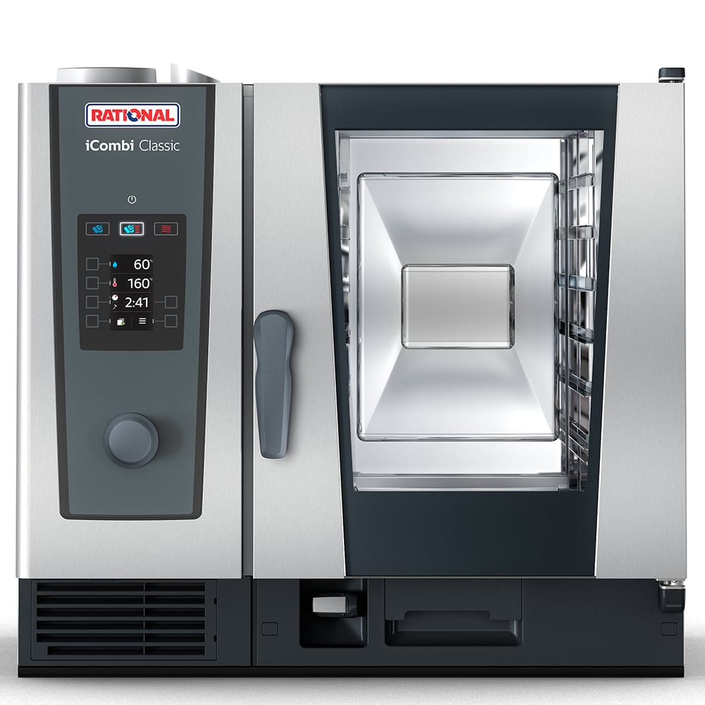 Rational ICC 6-HALF E 208/240V 3 PH Half Size Combi Oven - Boiler Based, 208-240v/3ph