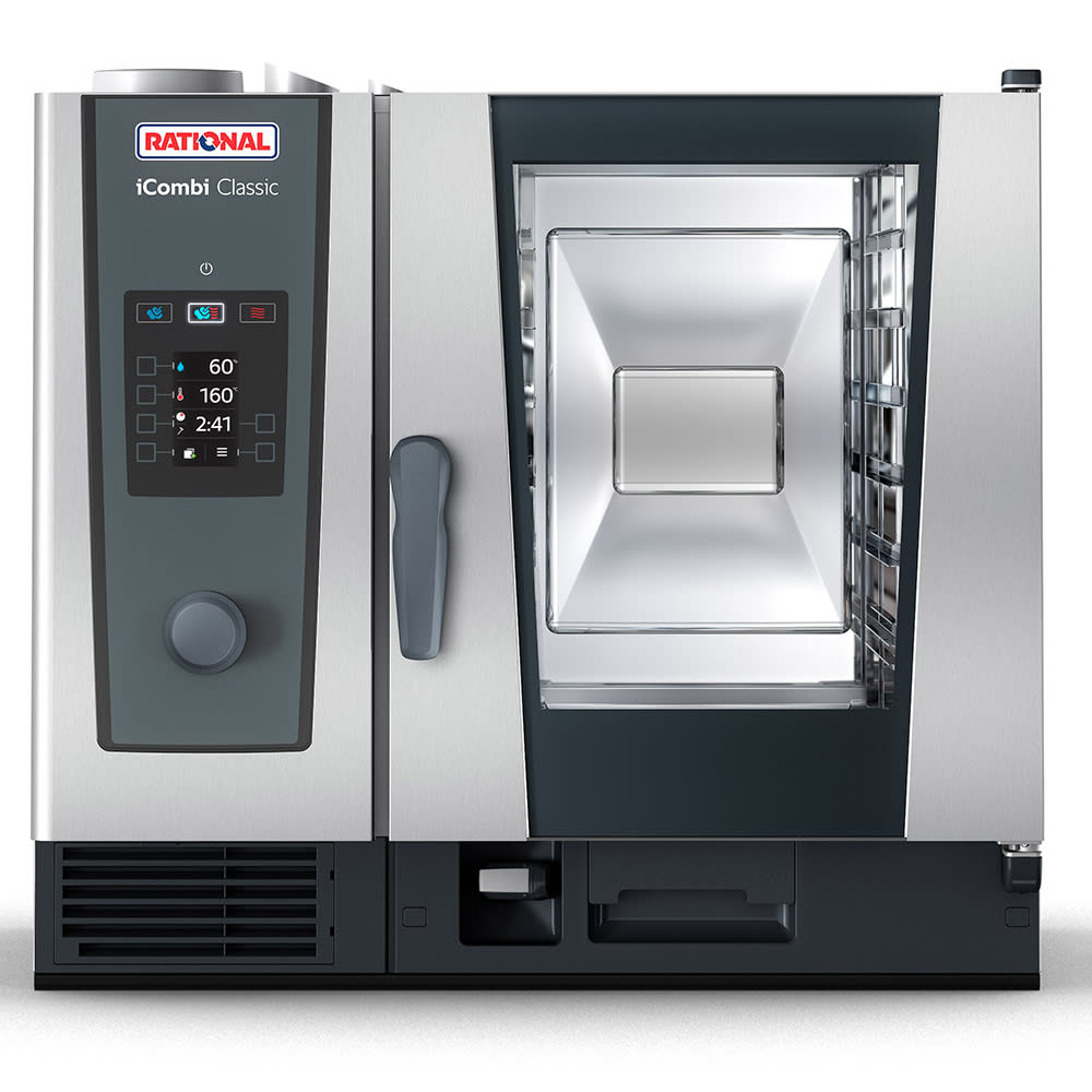 Rational ICC 6-HALF NG 208/240V 1 PH Half Size Combi Oven - Boiler Based, Natural Gas
