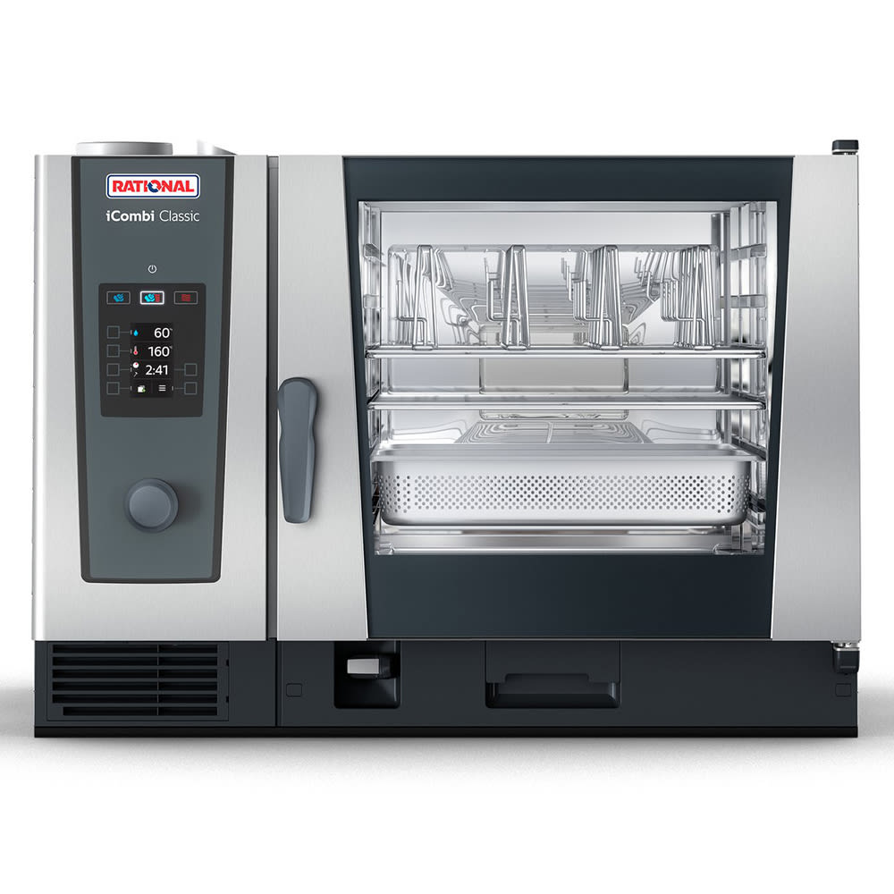 Rational ICC 6-FULL E 480V 3 PH Full Size Combi Oven - Boiler Based, 480v/3ph