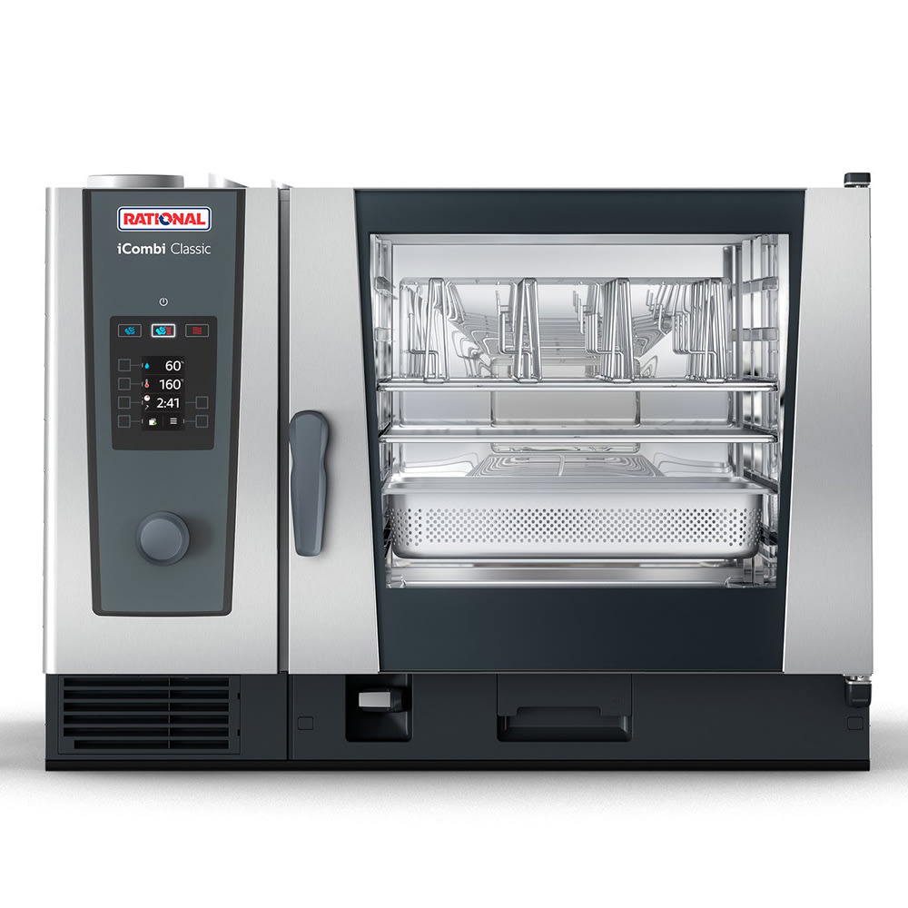 Rational ICC 6-FULL NG 208/240V 1 PH Full Size Combi Oven - Boiler Based, Natural Gas
