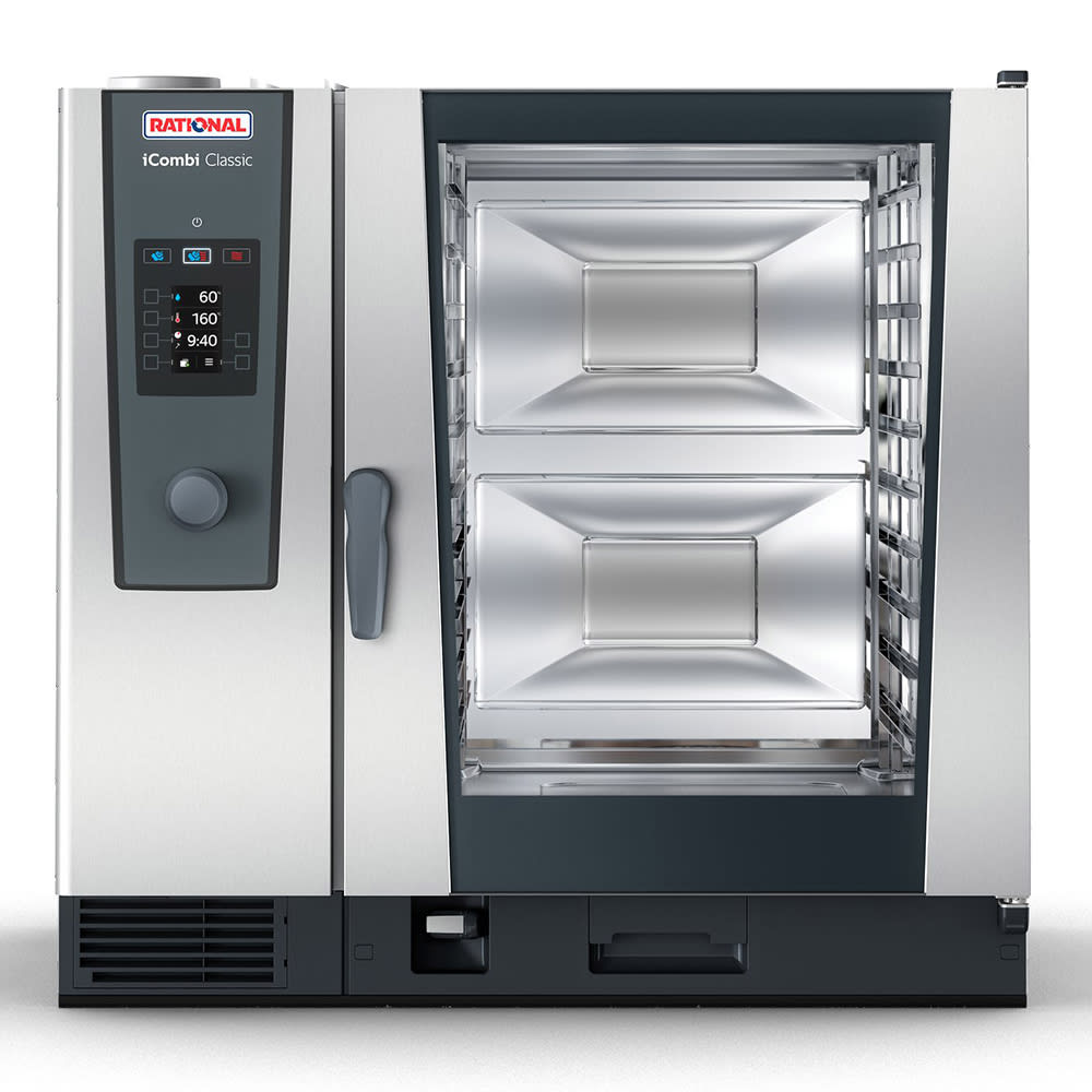 Rational ICC 10-FULL E 208/240V 3 PH Full Size Combi Oven - Boiler Based, 208-240v/3ph
