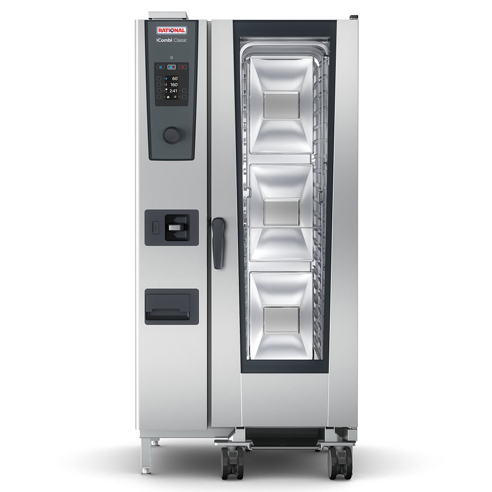 Rational ICC 20-HALF E 208/240V 3 PH Half Size Combi Oven - Boiler Based, 208-240v/3ph