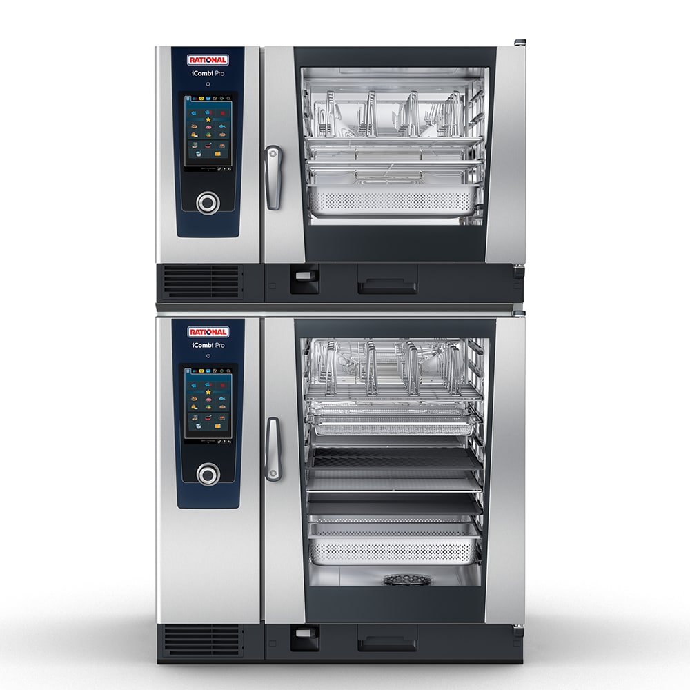Rational ICP 6-FULL/10-FULL E 480V 3 PH Double Full Size Combi Oven - Boiler Based, 480v/3ph