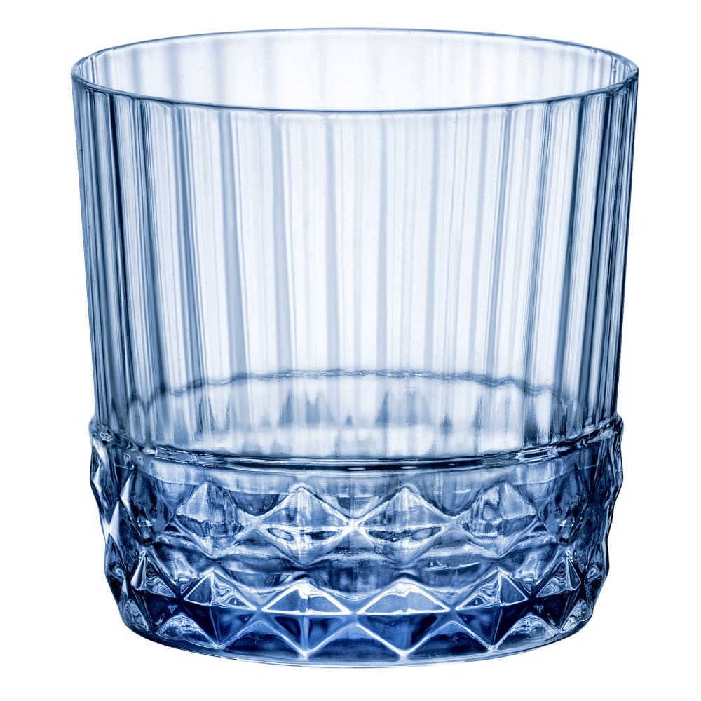 Steelite 49212Q949 10 1/3 oz America 20s Rocks Glass, Sapphire Blue