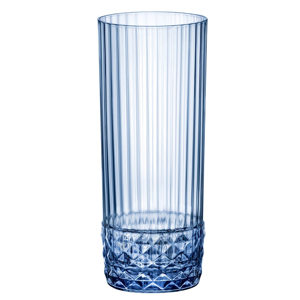 Steelite 49212Q950 13 2/3 oz America 20s Long Drink Glass, Sapphire Blue