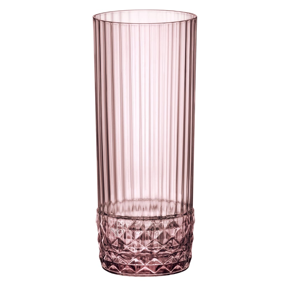 Steelite 49213Q950 13 2/3 oz America 20s Long Drink Glass, Lilac Rose