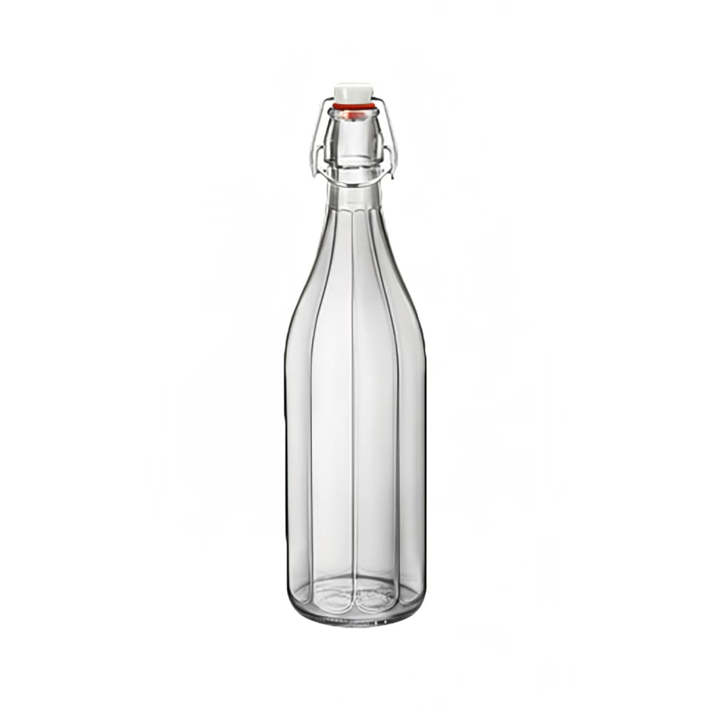 Steelite 4952Q805 34 oz Oxford Swing Top Bottle - Glass, Clear
