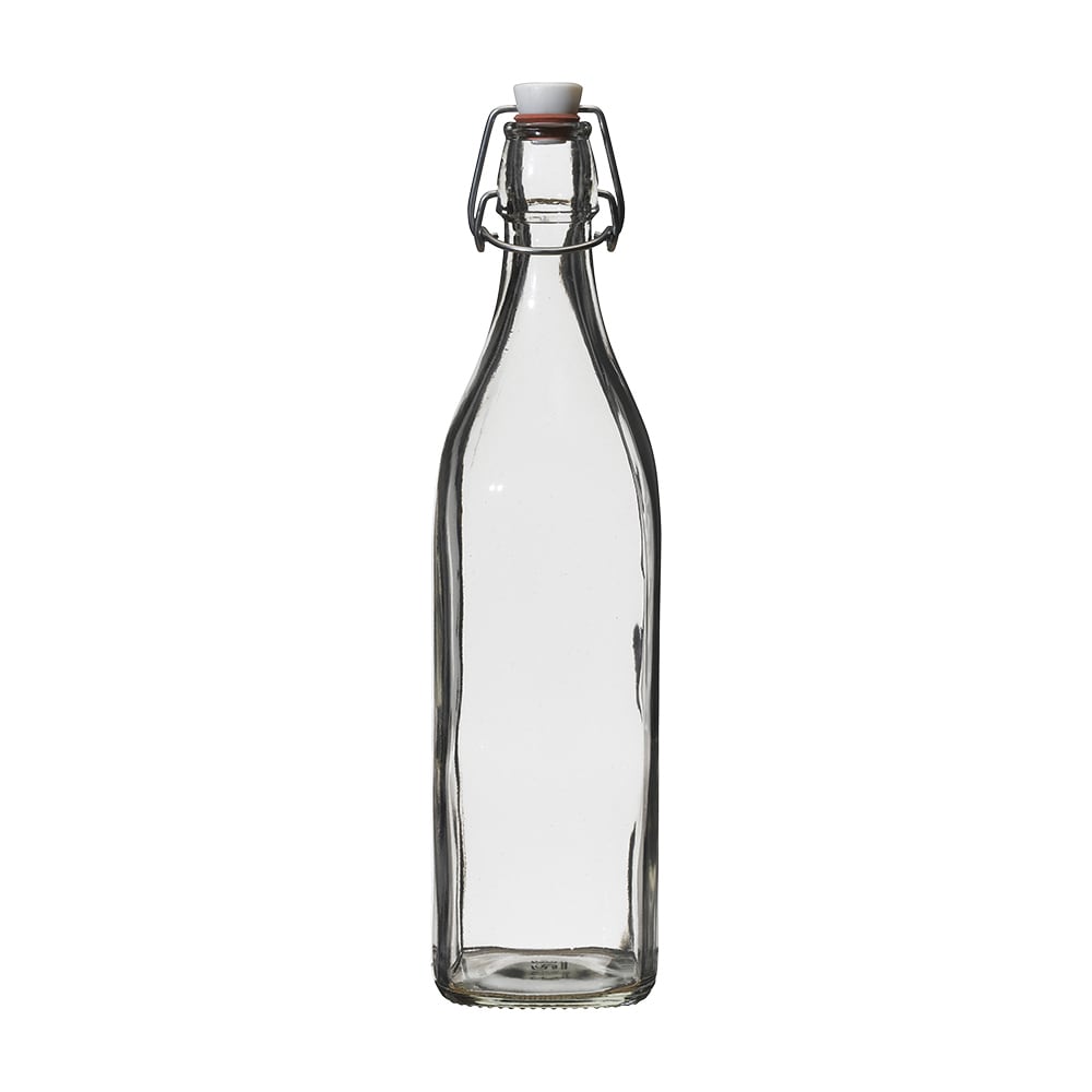 Steelite 4953Q513 34 oz Swing Top Bottle - Glass, Clear