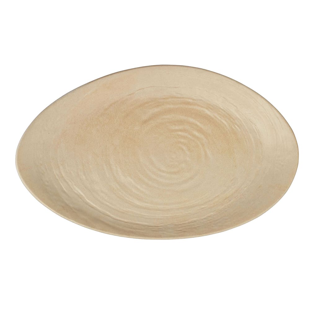 Steelite 68A452EL703 15 3/4" x 9 1/2" Oval Creations Platter - Melamine, Scape Papyrus