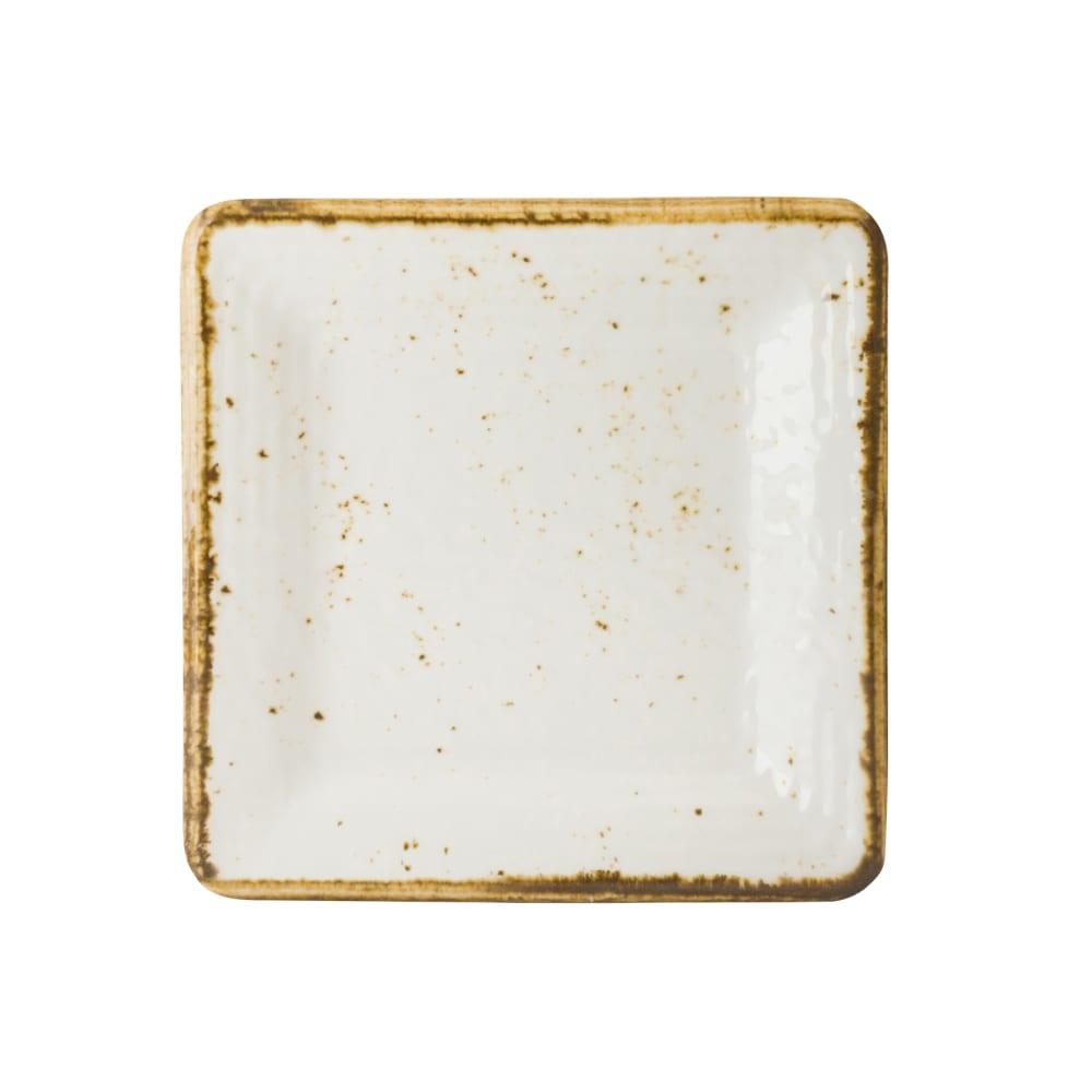 Steelite 68A540EL791 5" Square Melamine Plate, Craft White