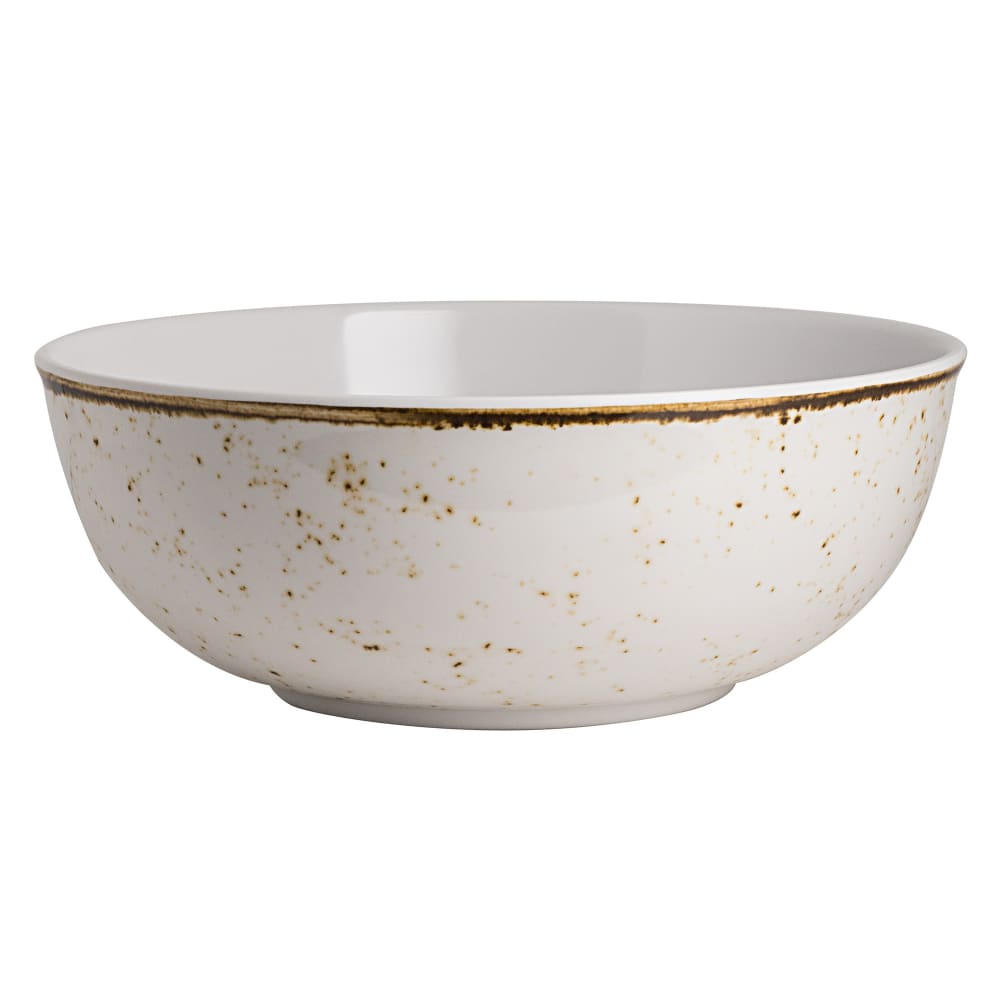 Steelite 68A632EL861 128 oz Round Melamine Bowl, Craft White