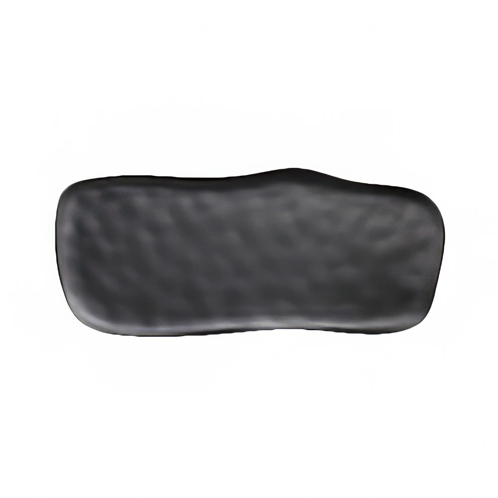 Steelite 7000DD009 27" x 12" Oblong Delfin Sandwich Platter - Melamine, Marisol Black