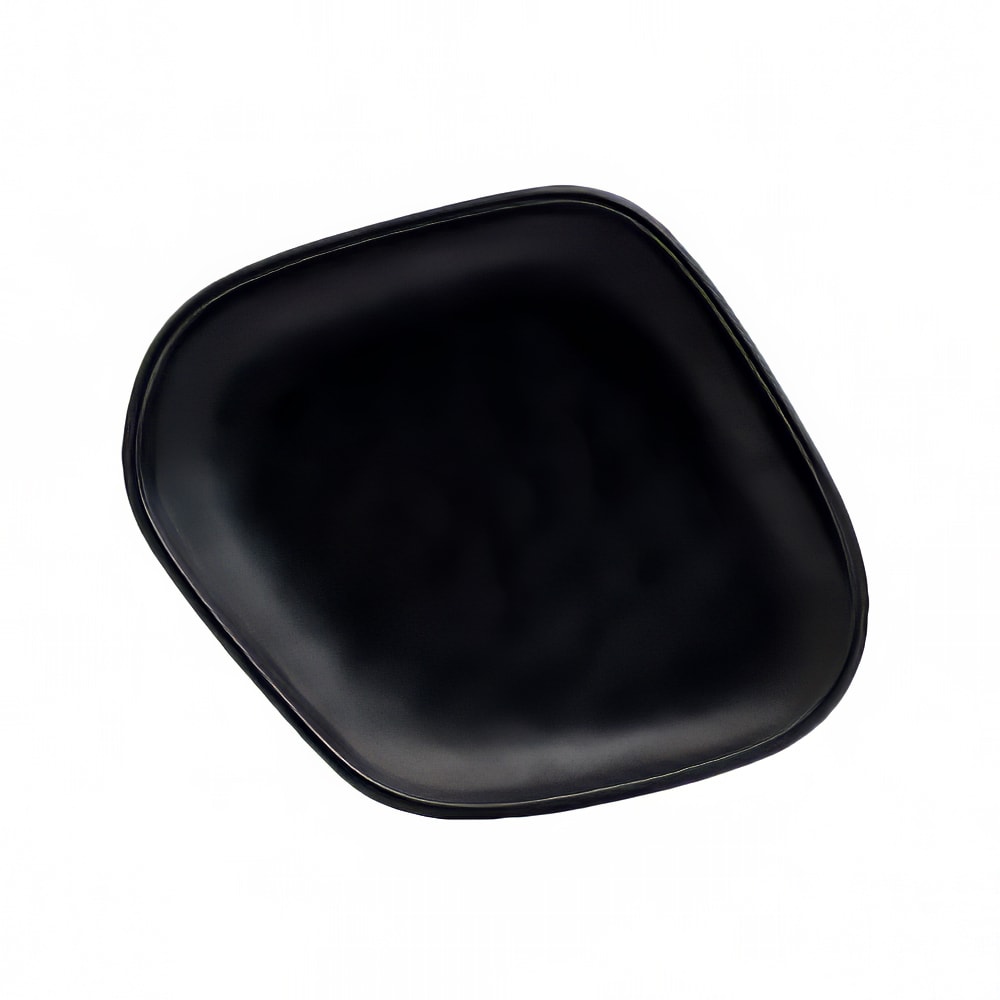 Steelite 7000DD011 12" x 10" Rectangular Delfin Platter - Melamine, Marisol Black