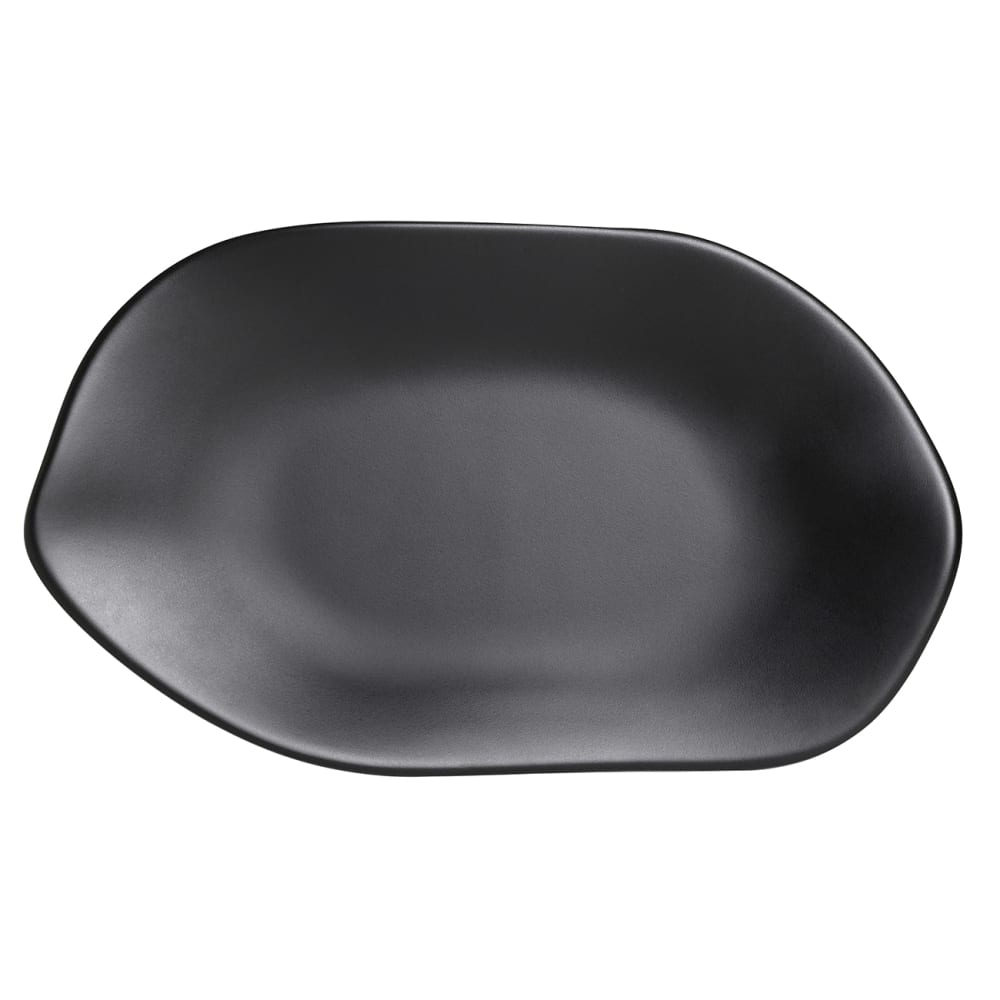Steelite 7000DD020 12" x 7 1/8" Oval Delfin Platter - Melamine, Marisol Black
