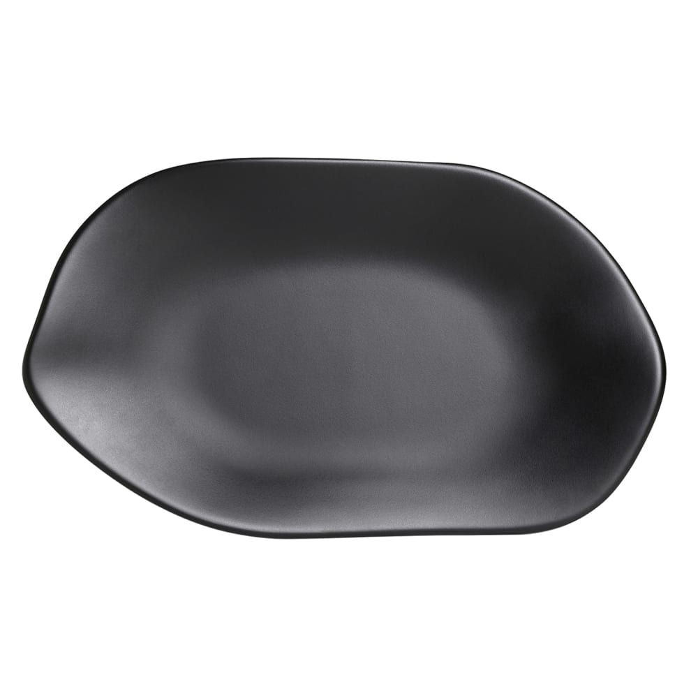 Steelite 7000DD022 7" x 4 1/4" Oval Delfin Platter - Melamine, Marisol Black
