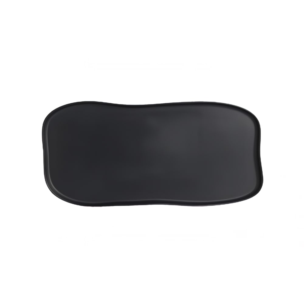 Steelite 7000DD031 27" x 13" Rectangular Delfin Platter - Melamine, Marisol Black