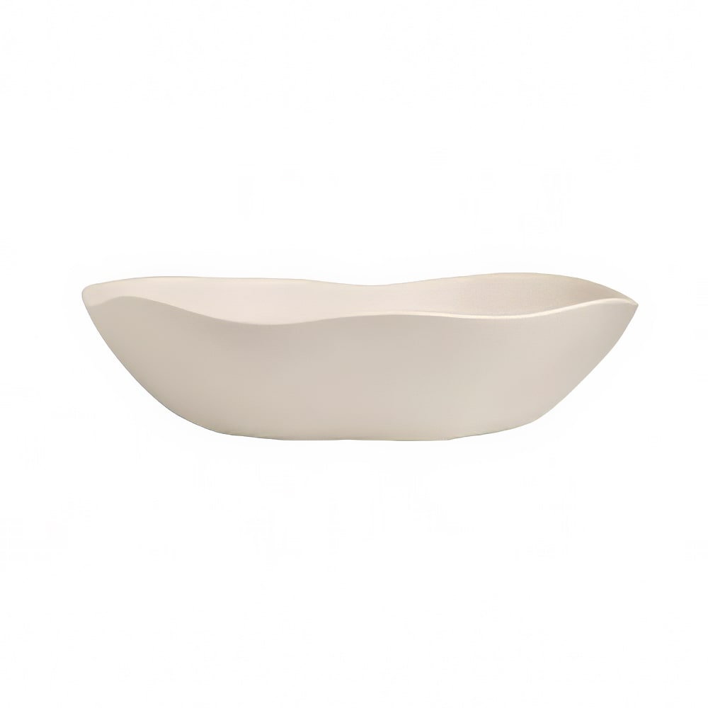 Steelite 7002DD032 17 qt Oval Melamine Salad Bowl, Marisol Sandshell