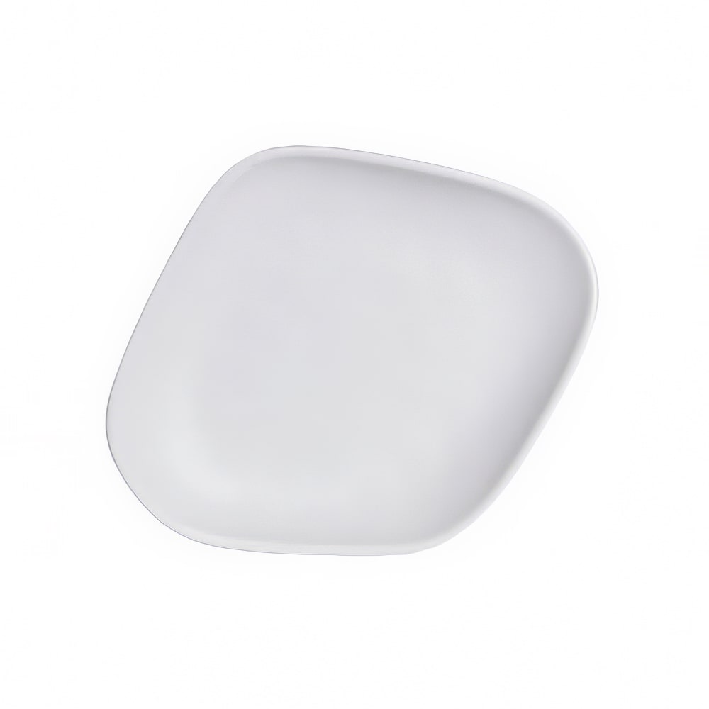 Steelite 7008DD011 12" x 10" Rectangular Delfin Platter - Melamine, Marisol White