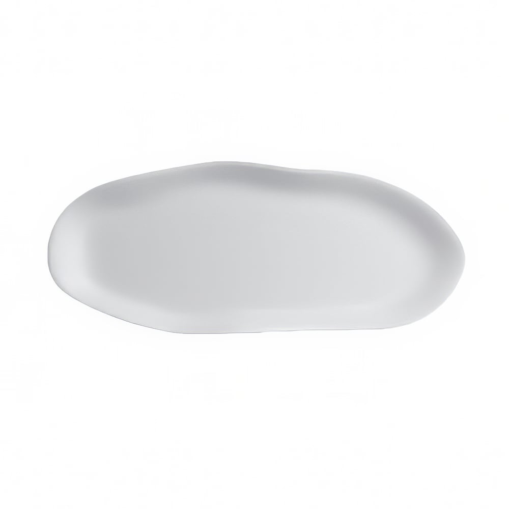 Steelite 7008DD015 15" x 6 3/8" Oblong Delfin Slider Tray - Melamine, Marisol White