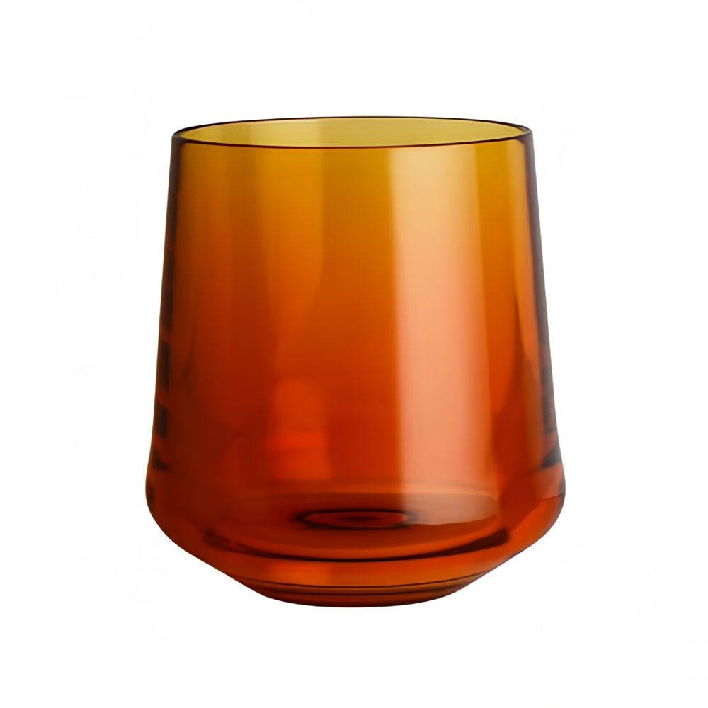 Steelite 7042DR011 12 oz Summit Stemless Wine Glass, Plastic, Amber
