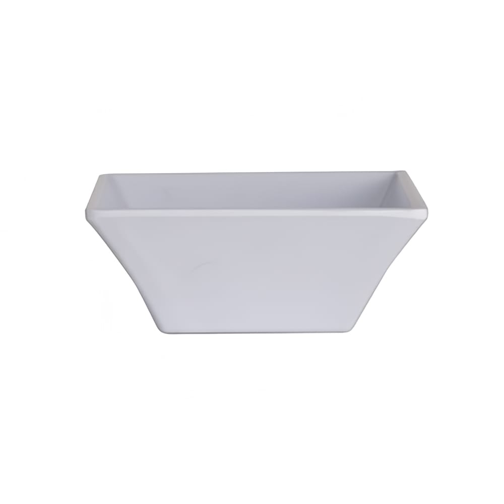 Steelite 7064MM201 13 1/2 oz Square Melamine Bowl, Polar White
