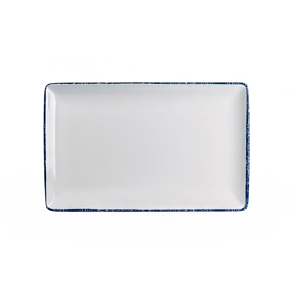 Steelite 7068MM300 12" x 7 1/2" Rectangular Creations Tray - Melamine, Blue Dapple