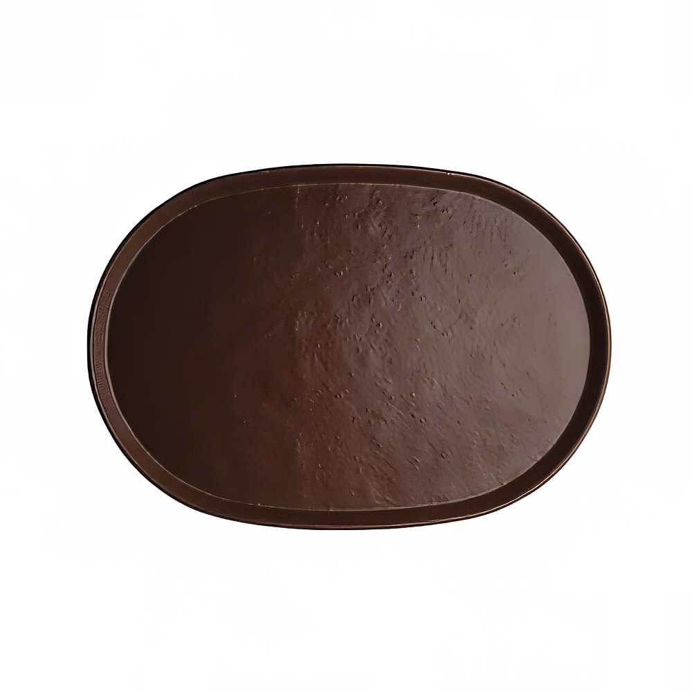 Steelite 7180TM520 17" x 11 3/4" Oval Creations Tray - Melamine, Redwood